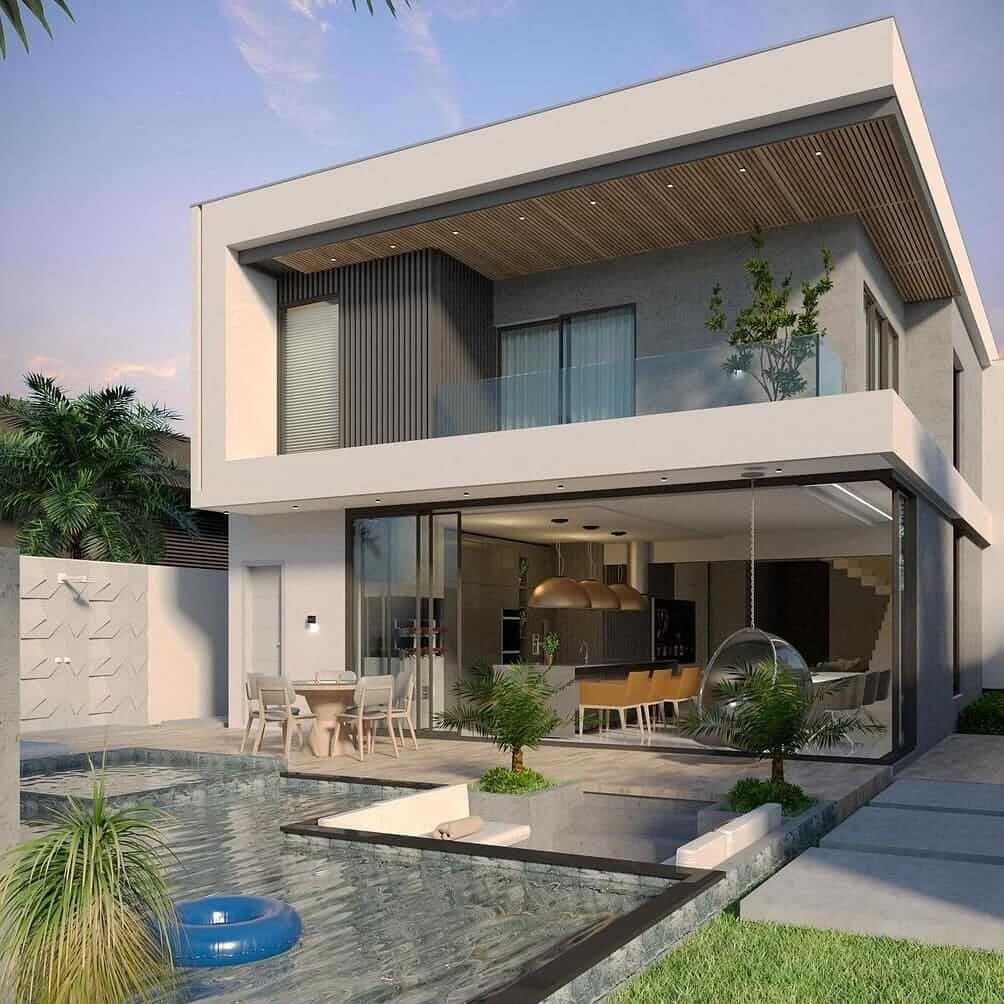 طراحی نمای مدرن برای ویلا